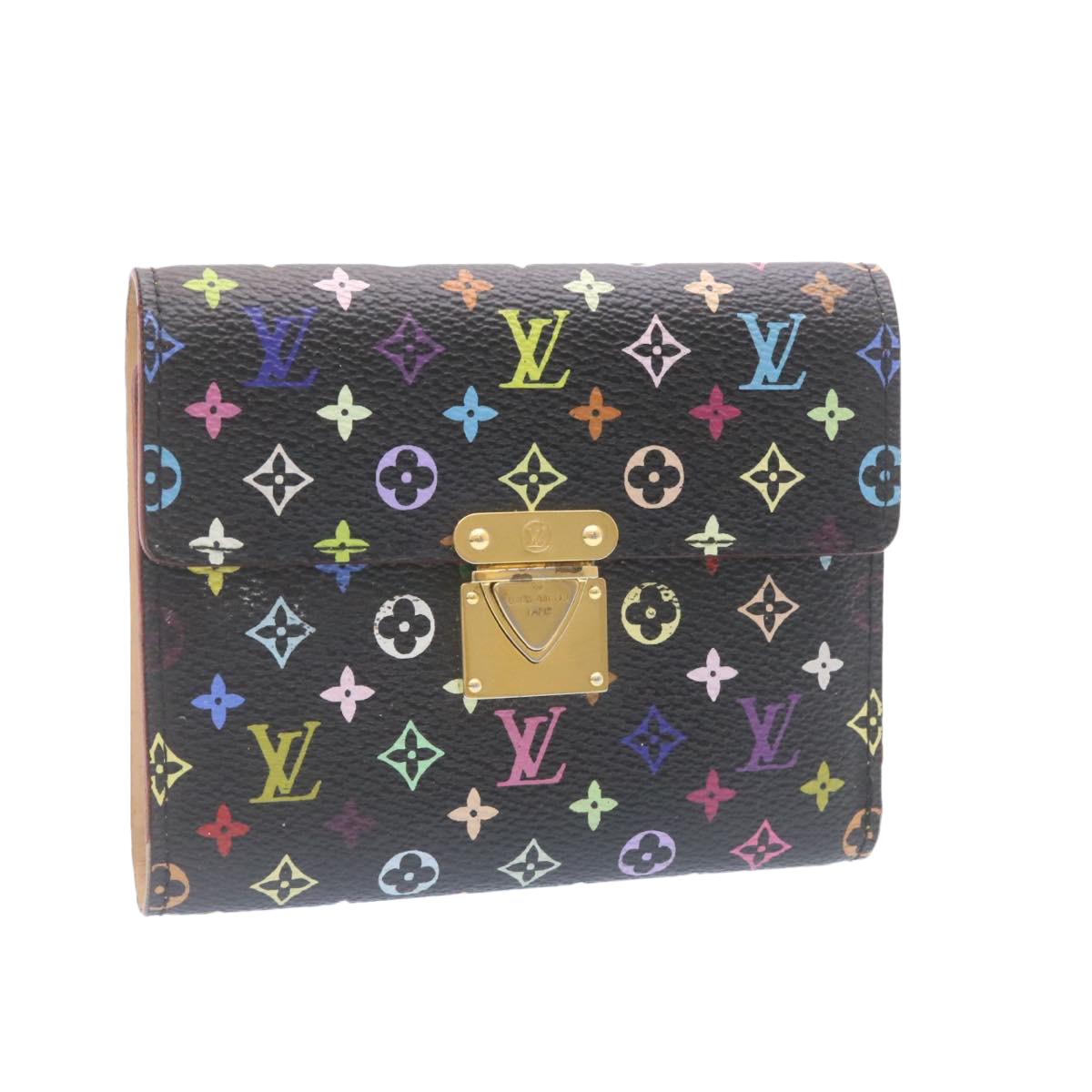 Louis Vuitton Multicolor Portefeuille Koala Wallet Black M58015 Lv Auth Yt501